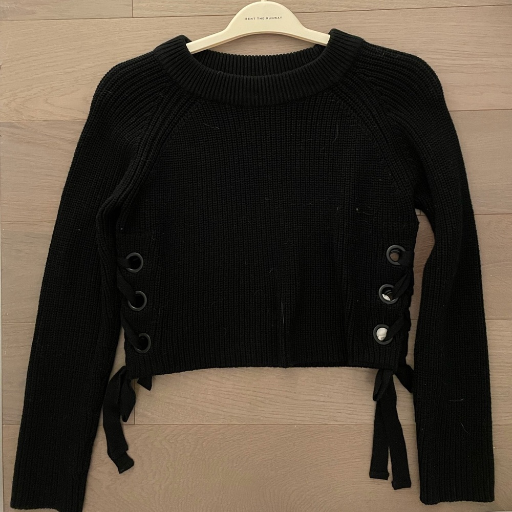 Cropped English factory sweater